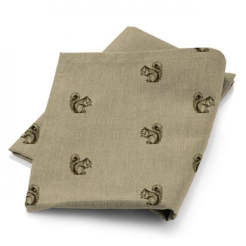 Cyril Squirrel Linen Fabric
