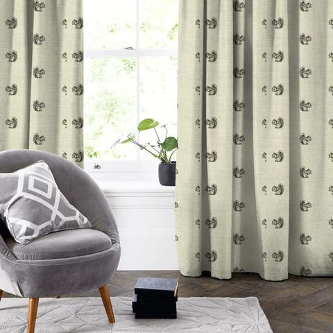 Cyril Squirrel Natural Made To Measure Curtain