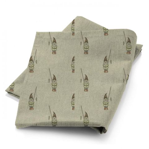 Garden Gnome Linen Fabric