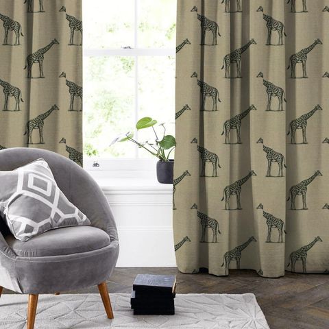 Giraffe Linen Made To Measure Curtain