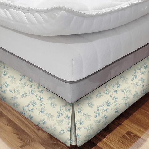 Ivy French Blue Bed Base Valance