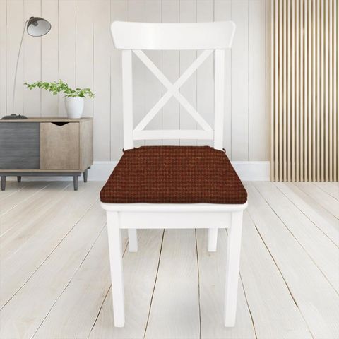Houndstooth Burnt Umber Seat Pad Cover