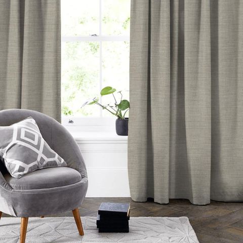 Lytham Plain Grey Made To Measure Curtain