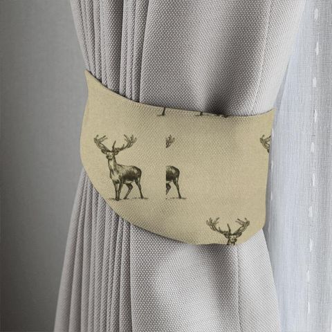 Stewart Stag Linen Tieback