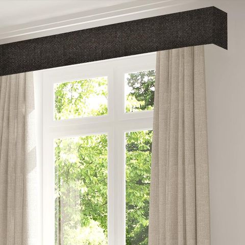 Tristan Herringbone Soot Pelmet