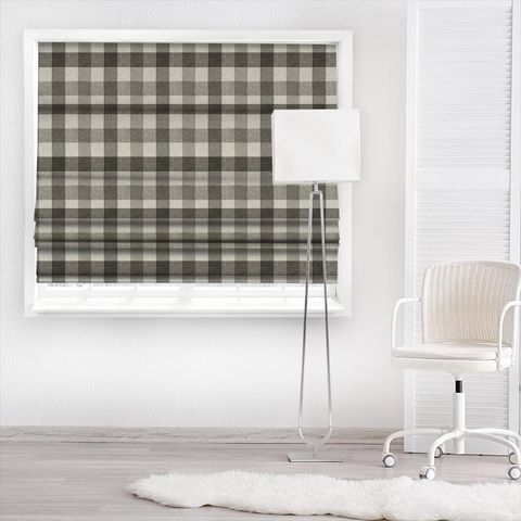 Rupert Charcoal Made To Measure Roman Blind