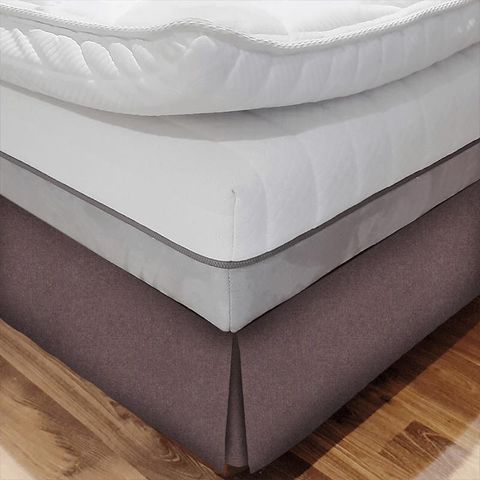 Wool Herringbone Lavender Bed Base Valance