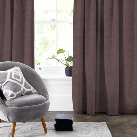 Wool Herringbone Lavender Made To Measure Curtain