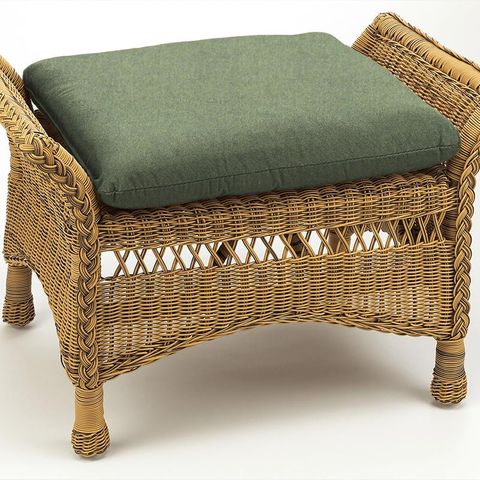 Wool Herringbone Sea Grass Box Cushion
