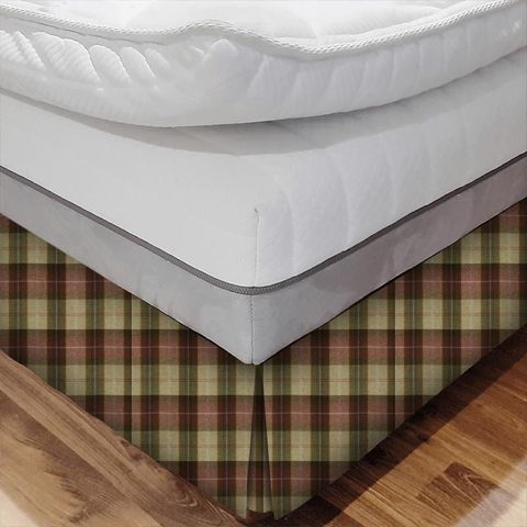Wool Plaid Autumn Berry Bed Base Valance