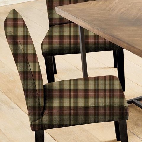 Wool Plaid Autumn Berry Seat Pad Cover