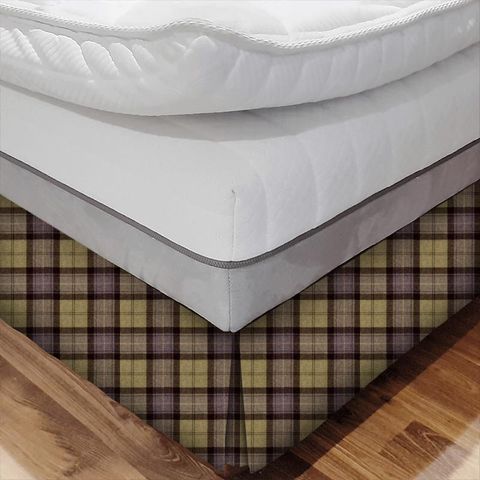 Wool Plaid Blackberry Crumble Bed Base Valance