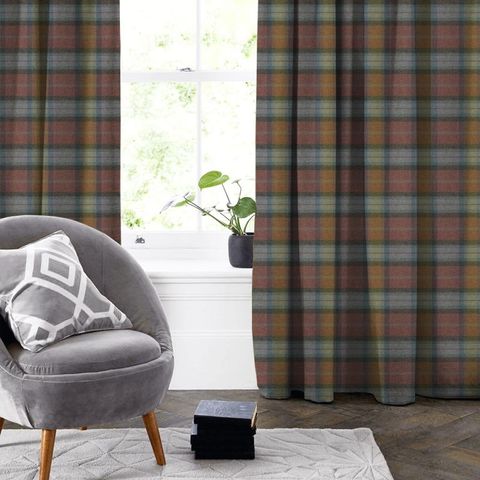 Wool Plaid Moorland Heather Made To Measure Curtain