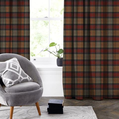 Wool Plaid Orchard Fruits Made To Measure Curtain