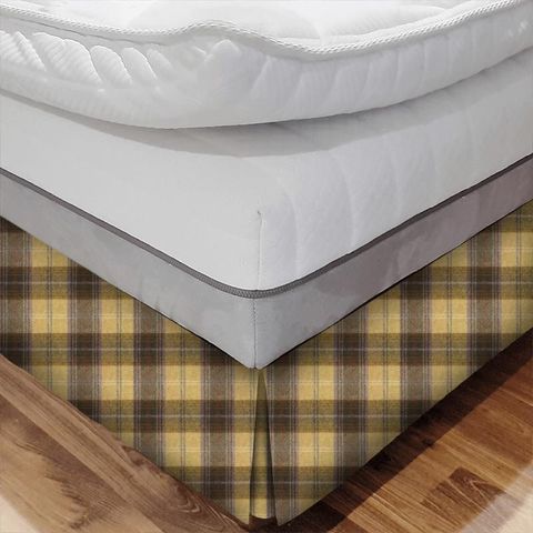 Wool Plaid Spun Honey Bed Base Valance