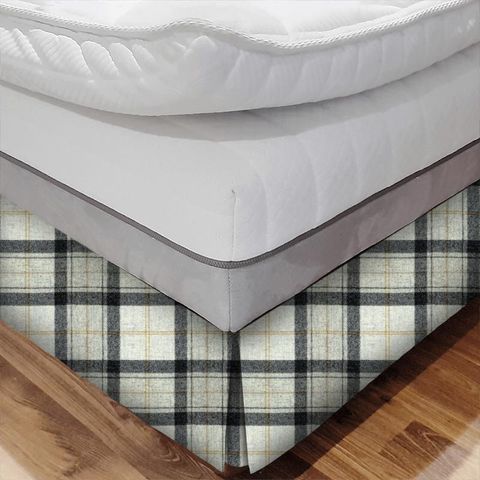 Wool Plaid Winter Sky Bed Base Valance