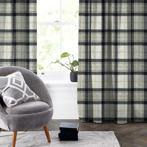 Wool Plaid Winter Sky Made To Measure Curtain