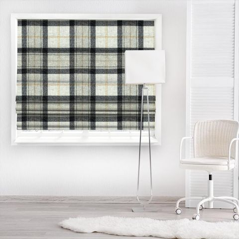 Wool Plaid Winter Sky Made To Measure Roman Blind
