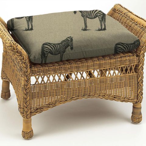 Zebra Linen Box Cushion