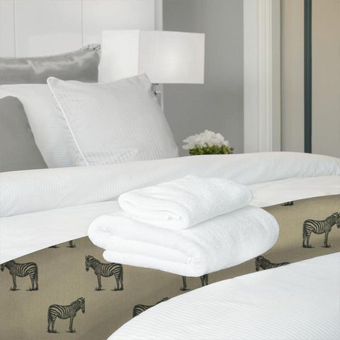 Zebra Linen Bed Runner