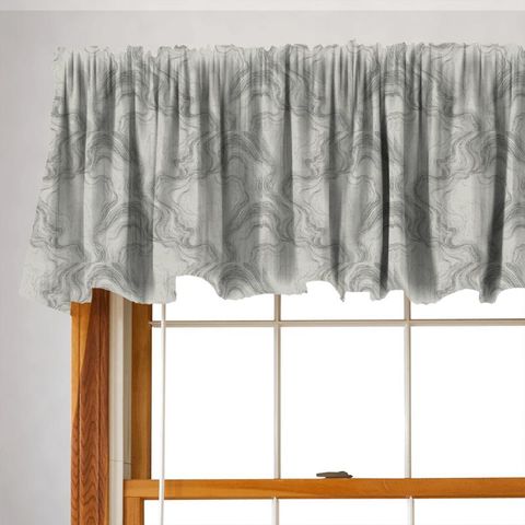 Marble Silver Valance