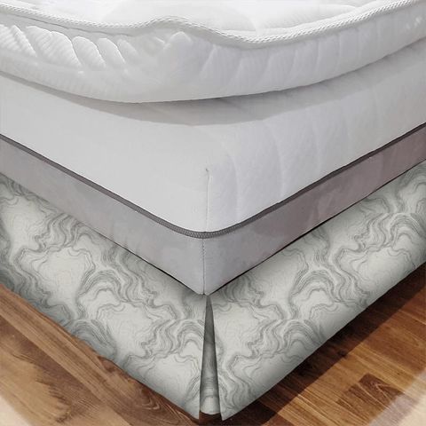 Marble Silver Bed Base Valance