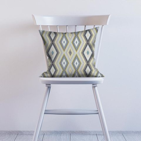 Terrazzo Charcoal/Chartreuse Cushion