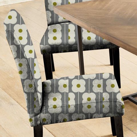 Abacus Flower Olive Seat Pad Cover