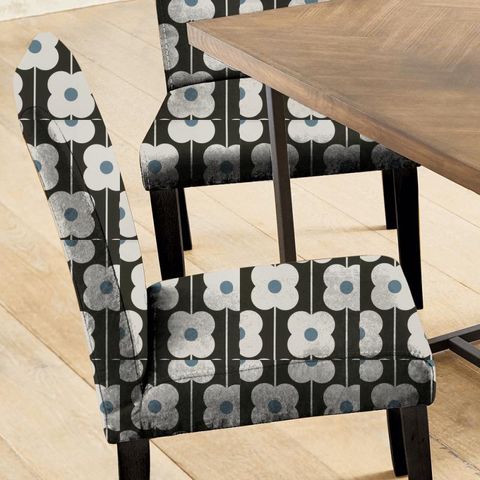 Abacus Flower Powder Blue Seat Pad Cover