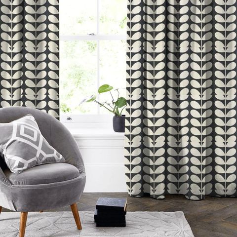 Giant Stem Cool Grey Made To Measure Curtain