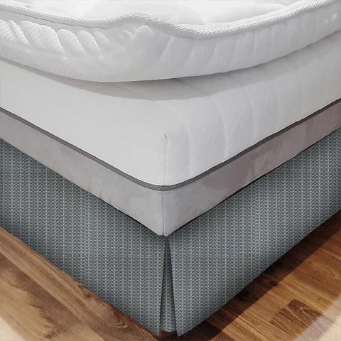 Linear Stem Cool Grey Bed Base Valance