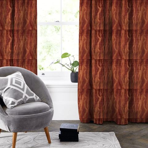 Lava Fire Made To Measure Curtain