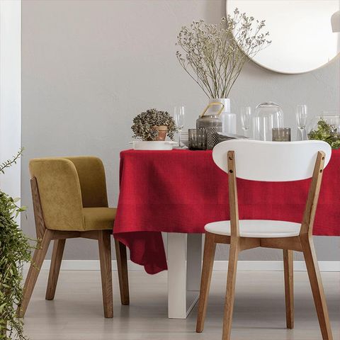 Belvedere Poppy Red Tablecloth