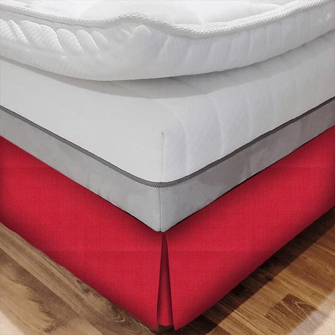 Belvedere Poppy Red Bed Base Valance