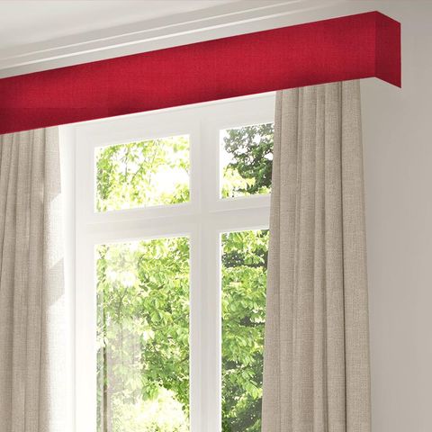 Belvedere Poppy Red Pelmet