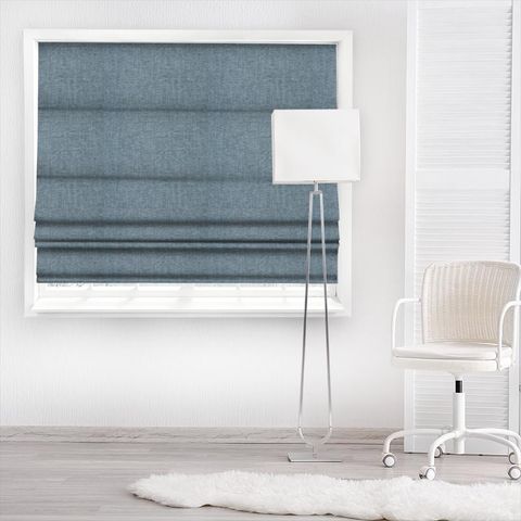 Delano Colonial Blue Made To Measure Roman Blind