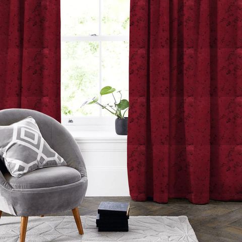 Elara Red Rose Made To Measure Curtain