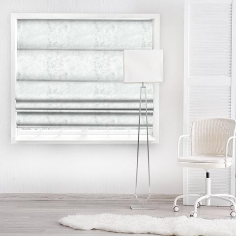 Elara Winter White Made To Measure Roman Blind