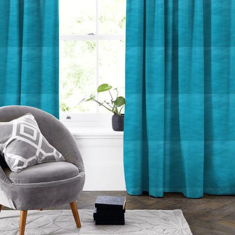 Halo Aqua Made To Measure Curtain