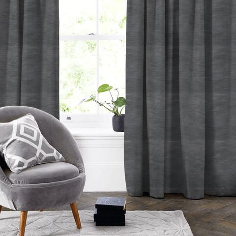 Halo Dark Slate Made To Measure Curtain