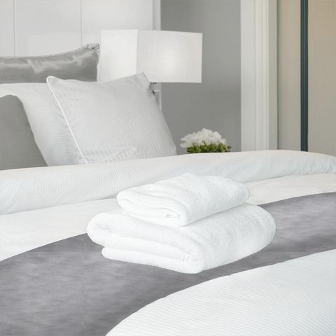 Halo Feather Grey Bed Runner