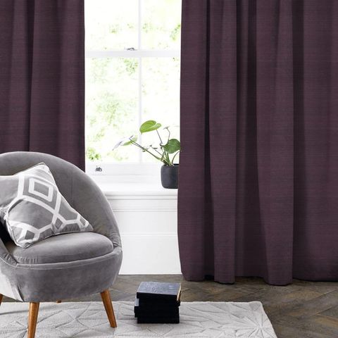 Komodo Silk Aubergine Made To Measure Curtain