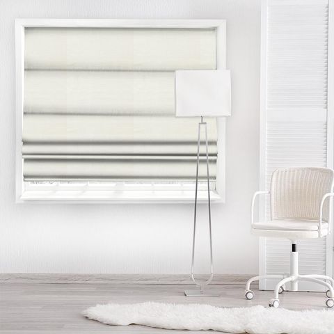 Komodo Silk Bright White Made To Measure Roman Blind