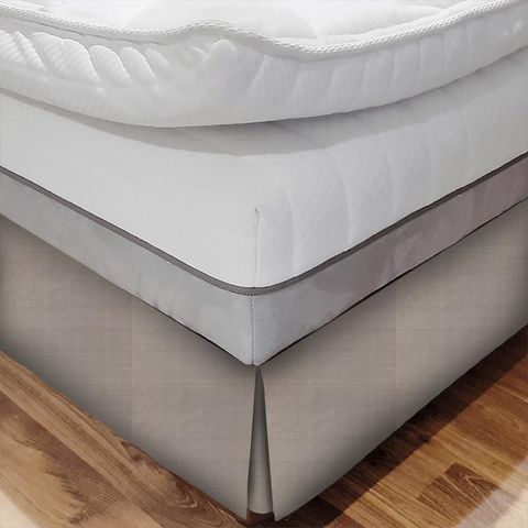 Komodo Silk Feather Grey Bed Base Valance