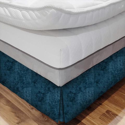 Lexi Blue Steel Bed Base Valance