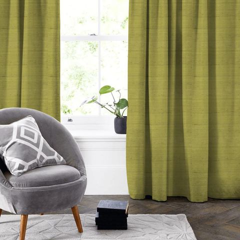 Komodo Silk Lime Made To Measure Curtain