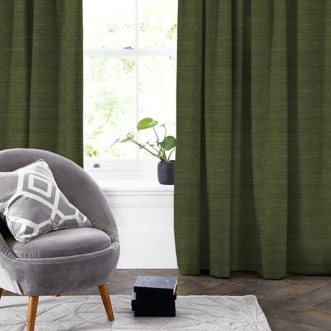 Komodo Silk Olive Made To Measure Curtain