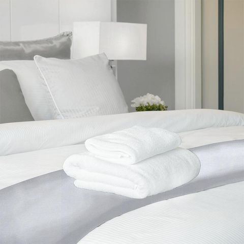 Luxor Bright White Bed Runner