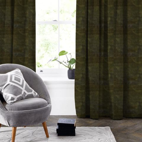 Luxor Dark Olive Made To Measure Curtain