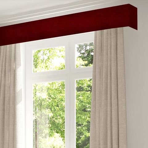 Luxor Poppy Red Pelmet